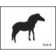 Pískovaný hrnek se jménem a obrázkem motiv koně