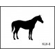 Pískovaná třetinka se jménem a obrázkem motiv koně
