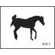 Pískovaný tuplák se jménem a obrázkem motiv koně
