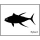 Pískovaná třetinka se jménem a obrázkem motiv ryby