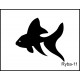 Pískovaná třetinka se jménem a obrázkem motiv ryby