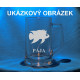 Pískovaná třetinka se jménem a obrázkem motiv ryby