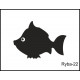 Pískovaná nerezová termoska se jménem a obrázkem motiv ryby