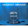 Pískovaná pivní třetinka se jménem a obrázkem auto 5