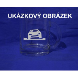 Pískovaná hrnek se jménem a obrázkem auto 4